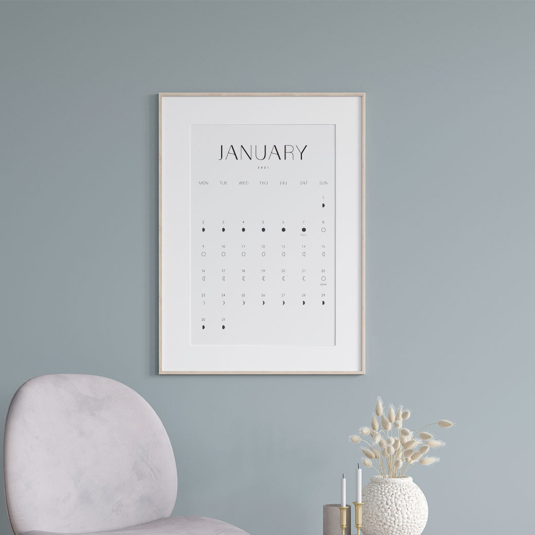 月のカレンダー 2023年 / Moon Calendar / 満月・新月・月の満ち欠けが分かる